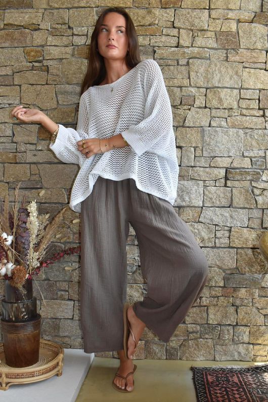 Santos Cushion Cotton Quirky Pant Earth 